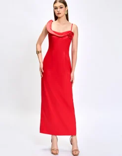 Formal / Prom Dresses | Maxi Dresses<Bariano ADA ROSETTE MAXI BL75D43L RED