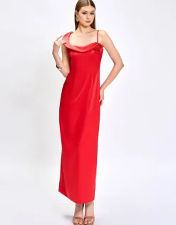 Formal / Prom Dresses | Maxi Dresses<Bariano ADA ROSETTE MAXI BL75D43L RED
