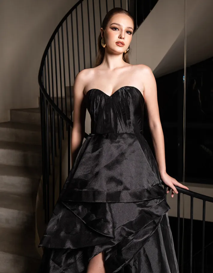 Maxi Dresses | All Dresses<Bariano ADELAIDE STRAPLESS HI LO GOWN B71D16HL
