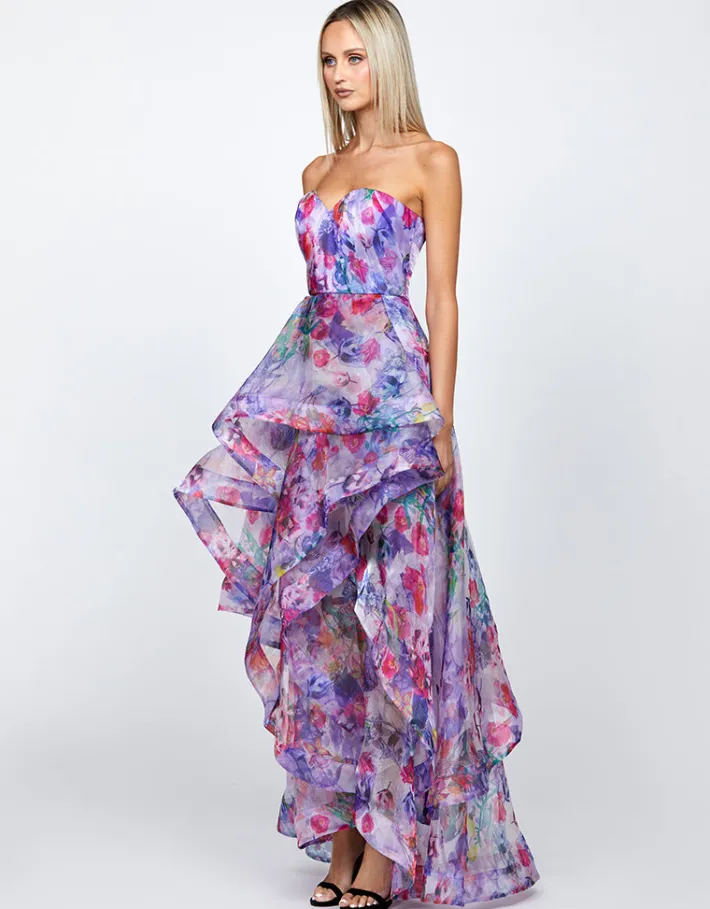 Maxi Dresses | All Dresses<Bariano ADELAIDE STRAPLESS HI LO GOWN B71D16HL