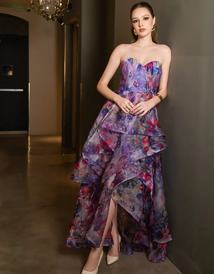 Maxi Dresses | All Dresses<Bariano ADELAIDE STRAPLESS HI LO GOWN B71D16HL