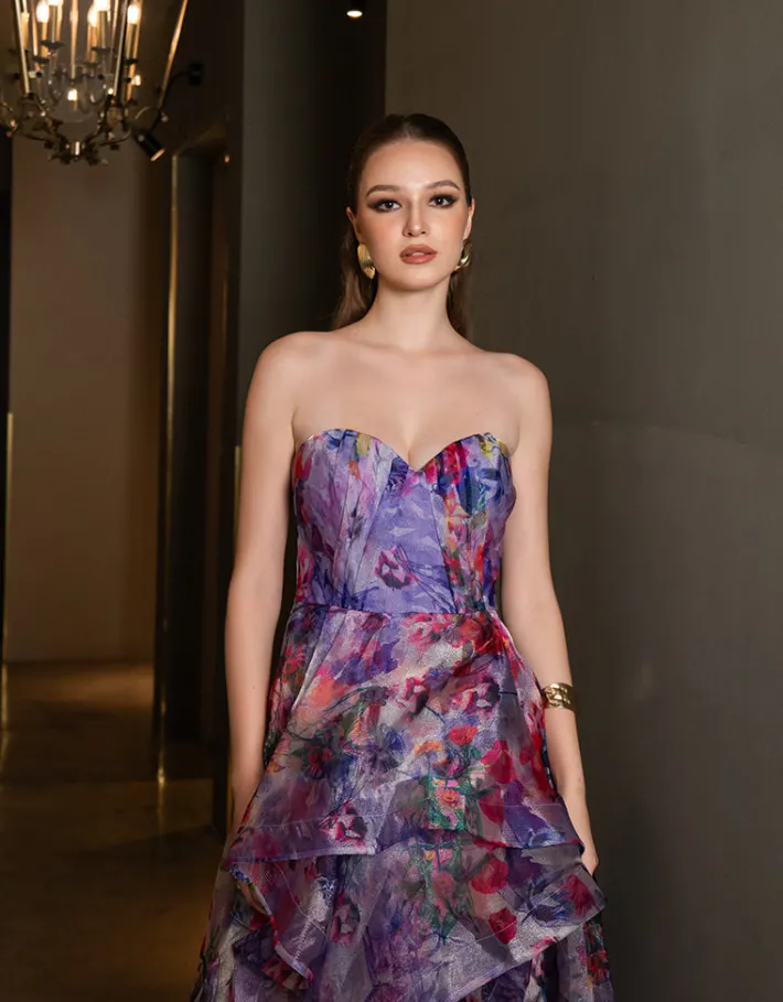 Maxi Dresses | All Dresses<Bariano ADELAIDE STRAPLESS HI LO GOWN B71D16HL