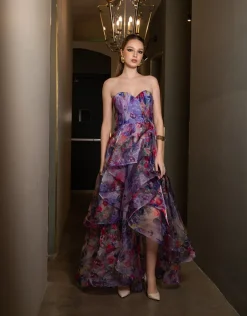 Maxi Dresses | All Dresses<Bariano ADELAIDE STRAPLESS HI LO GOWN B71D16HL