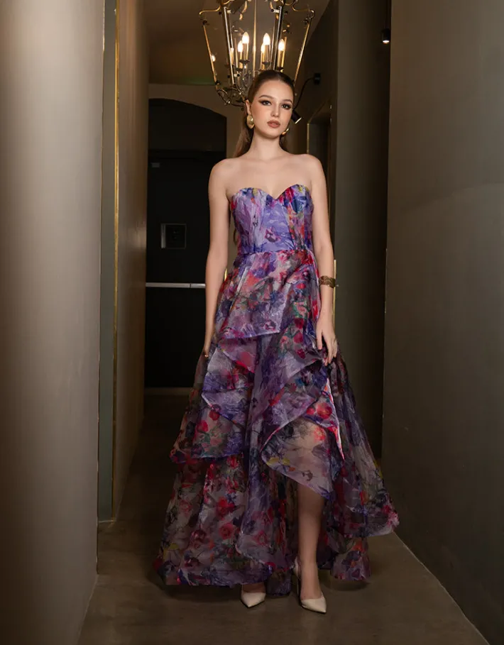 Maxi Dresses | All Dresses<Bariano ADELAIDE STRAPLESS HI LO GOWN B71D16HL