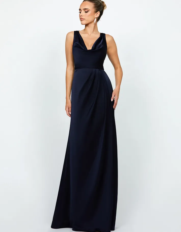 Maxi Dresses<Bariano ADELYNN COWL NECK MAXI BL74D65L NAVY