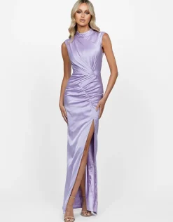 Maxi Dresses | All Dresses<Bariano AINSLEE HIGH NECK DRAPED GOWN B60D06L