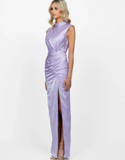 Maxi Dresses | All Dresses<Bariano AINSLEE HIGH NECK DRAPED GOWN B60D06L