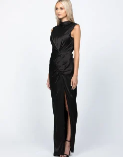 Maxi Dresses | All Dresses<Bariano AINSLEE HIGH NECK DRAPED GOWN B60D06L
