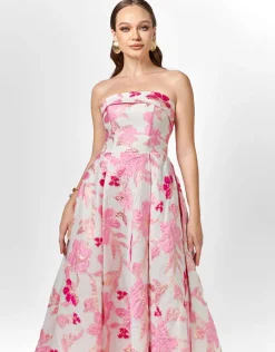 Midi Dresses | All Dresses<Bariano ALANNA JACQUARD A LINE MIDI B75D04S