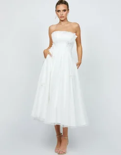 Midi Dresses<Bariano ALAYAH STRAPLESS MIDI B75D92L WHITE