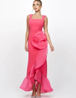 Formal / Prom Dresses | Maxi Dresses<Bariano ALEXIS RUFFLE FISHTAIL HI LO GOWN B71D12HL