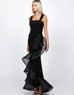 Formal / Prom Dresses | Maxi Dresses<Bariano ALEXIS RUFFLE FISHTAIL HI LO GOWN B71D12HL