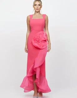 Formal / Prom Dresses | Maxi Dresses<Bariano ALEXIS RUFFLE FISHTAIL HI LO GOWN B71D12HL