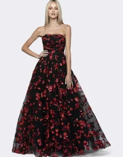 Formal / Prom Dresses | Gowns / Ballgowns<Bariano ANASTASIA STRAPLESS BALL GOWN B64D22L BLACK/RED