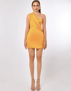 Mini Dresses | All Dresses<Bariano ARISSA ONE SHOUDER DRAPED MINI BL70D60S