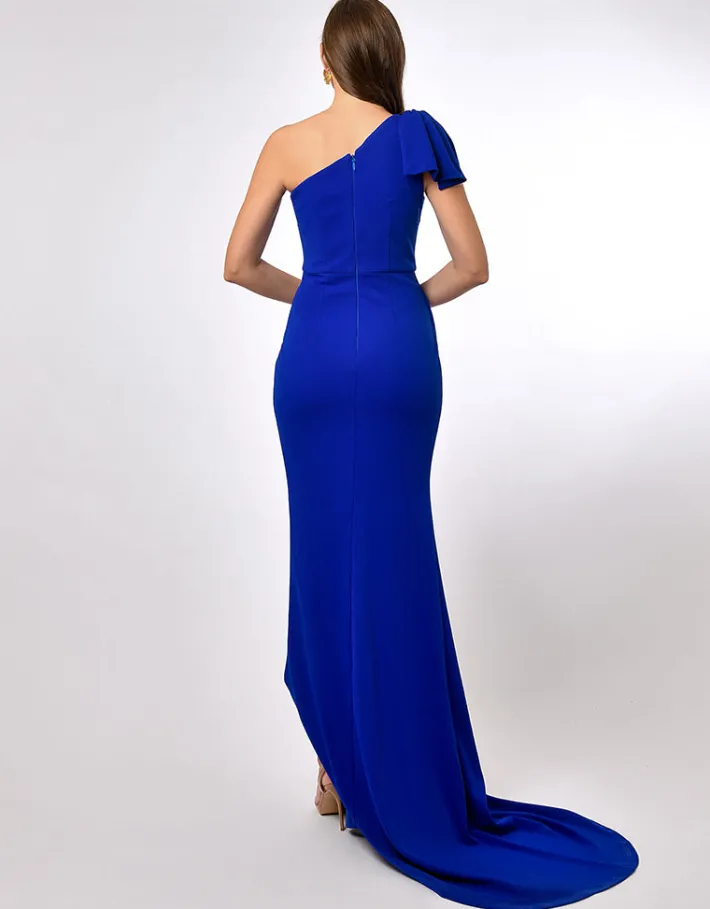 Formal / Prom Dresses | Maxi Dresses<Bariano AZZA ONE SHOULDER BOW GOWN B70D20L COBALT