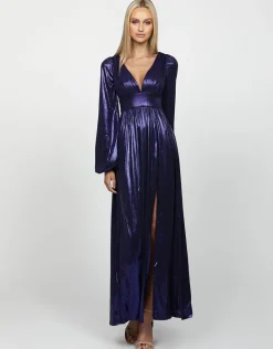 Gowns / Ballgowns | All Dresses<Bariano BILLY BLOUSON SLEEVE DRAPED MAXI BL60D12L
