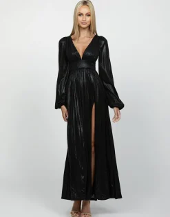 Gowns / Ballgowns | All Dresses<Bariano BILLY BLOUSON SLEEVE DRAPED MAXI BL60D12L