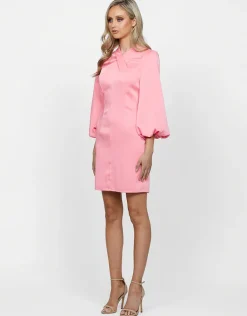 Mini Dresses | All Dresses<Bariano BRAELYNN BLOUSON SLEEVE TWISTED MINI B58AD21S