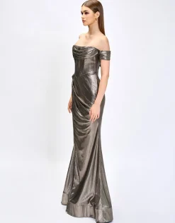 Maxi Dresses<Bariano BRIDIE CORSET DRAPE GOWN B75D21L GOLD