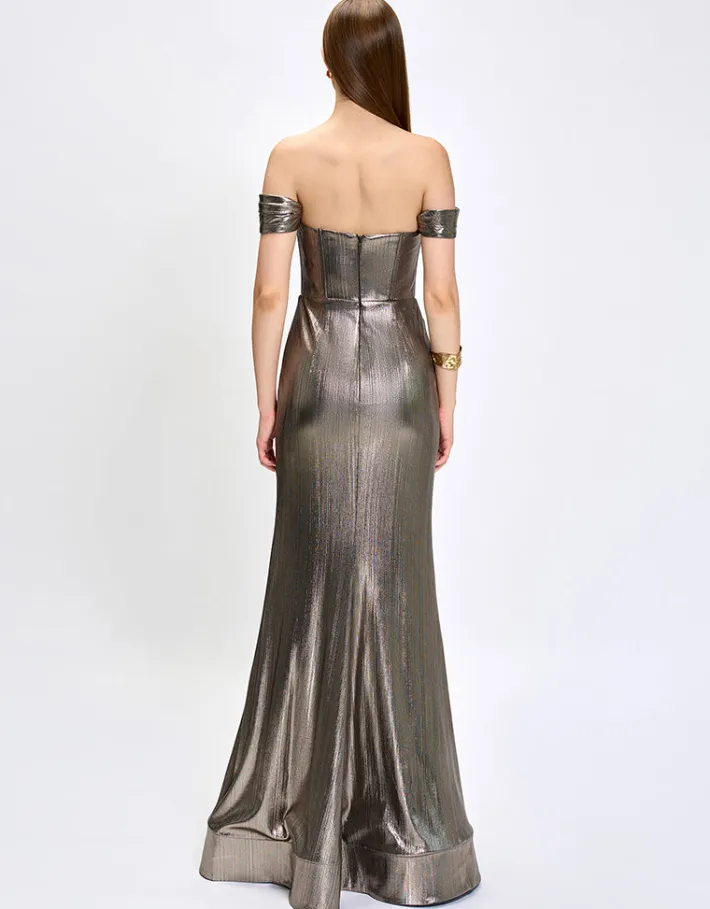Maxi Dresses<Bariano BRIDIE CORSET DRAPE GOWN B75D21L GOLD