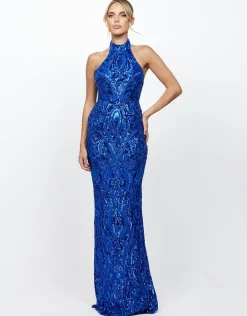Maxi Dresses | All Dresses<Bariano CALISTA HALTER GOWN B73D02L COBALT