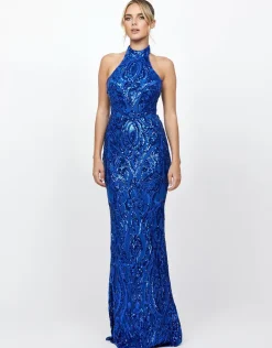 Maxi Dresses | All Dresses<Bariano CALISTA HALTER GOWN B73D02L COBALT