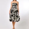 All Dresses | Midi Dresses<Bariano CAMERON STRAPLESS ORGANZA MIDI BL70D29S BLACK/WHITE