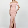 All Dresses<Bariano CANDLELIGHT OFF SHOULDER GOWN B55D16LT BLUSH