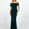 Maxi Dresses | All Dresses<Bariano CANDLELIGHT OFF SHOULDER GOWN B55D16LT EMERALD