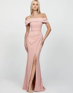 All Dresses<Bariano CANDLELIGHT OFF SHOULDER GOWN B55D16LT BLUSH