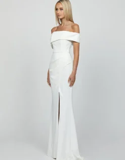 Maxi Dresses | All Dresses<Bariano CANDLELIGHT OFF SHOULDER GOWN B55D16LT WHITE