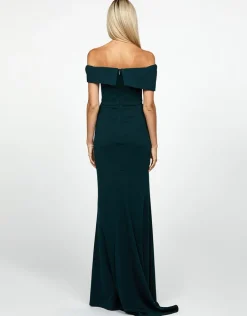 Maxi Dresses | All Dresses<Bariano CANDLELIGHT OFF SHOULDER GOWN B55D16LT EMERALD