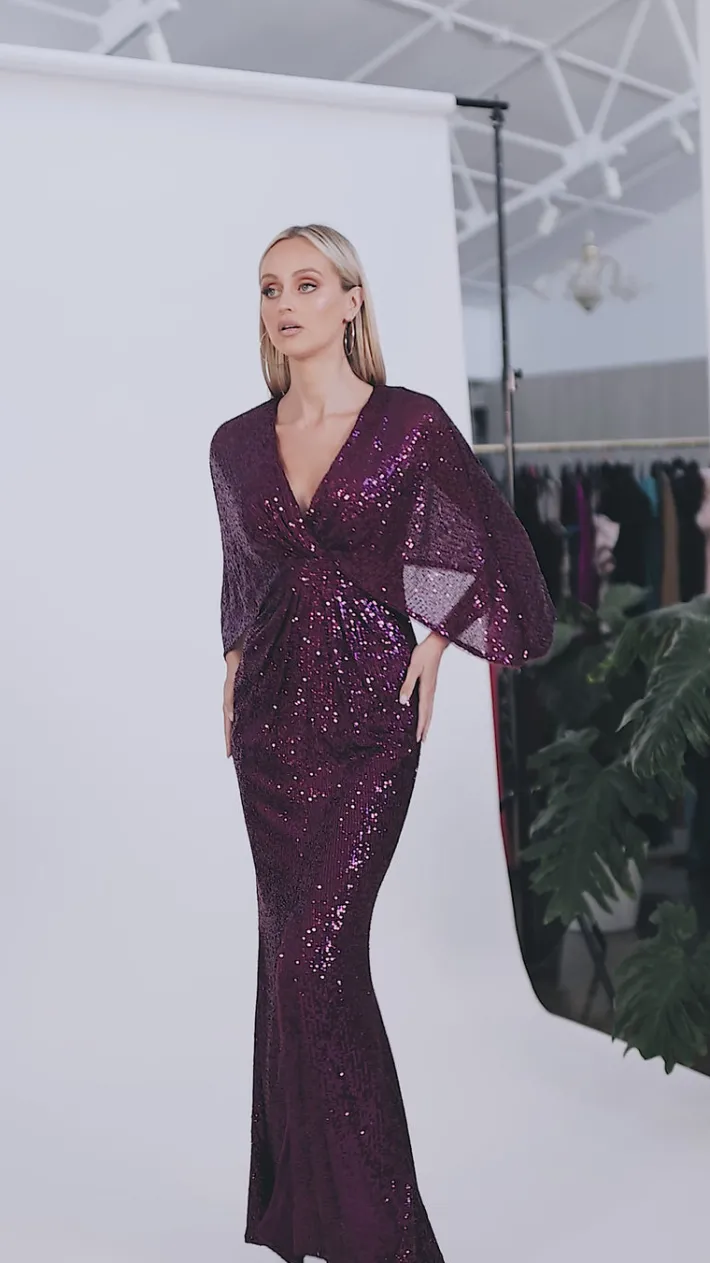 Gowns / Ballgowns | Maxi Dresses<Bariano CAPE GOWN B47D28L