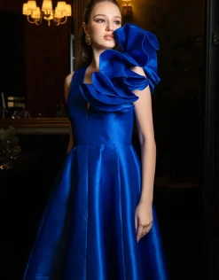 Gowns / Ballgowns | All Dresses<Bariano CECE RUFFLE SHOULDER GOWN B71D04L