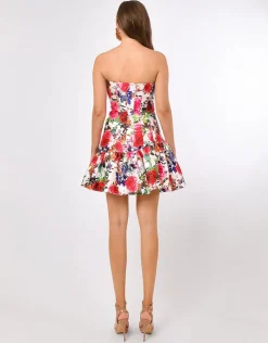 Mini Dresses<Bariano CHARLIS STRAPLESS BUBBLE MINI B70D06S FLORAL MULTI