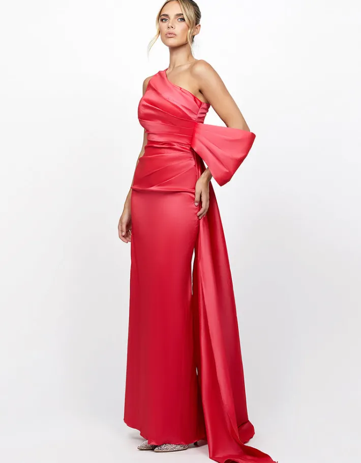Formal / Prom Dresses | All Dresses<Bariano CHLO ASYMMETRIC GOWN WITH TRAIN B73D35L