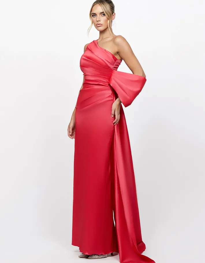 Formal / Prom Dresses | All Dresses<Bariano CHLO ASYMMETRIC GOWN WITH TRAIN B73D35L