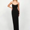 Maxi Dresses | All Dresses<Bariano DERRY SCOOPED BOW GOWN B73D15L BLACK