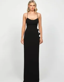 Maxi Dresses | All Dresses<Bariano DERRY SCOOPED BOW GOWN B73D15L BLACK