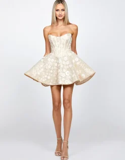 Mini Dresses | All Dresses<Bariano DHALIA STRAPLESS CORSET MINI B72D60S WHITE/NUDE