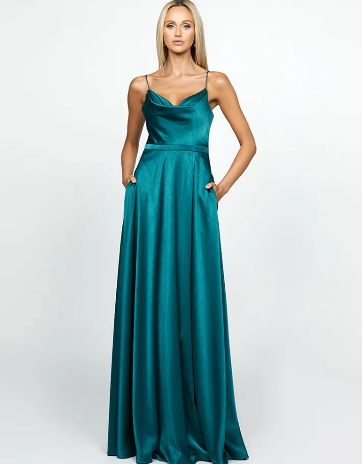 Gowns / Ballgowns | Maxi Dresses<Bariano DIAMOND COWL WRAP GOWN B43D11LW