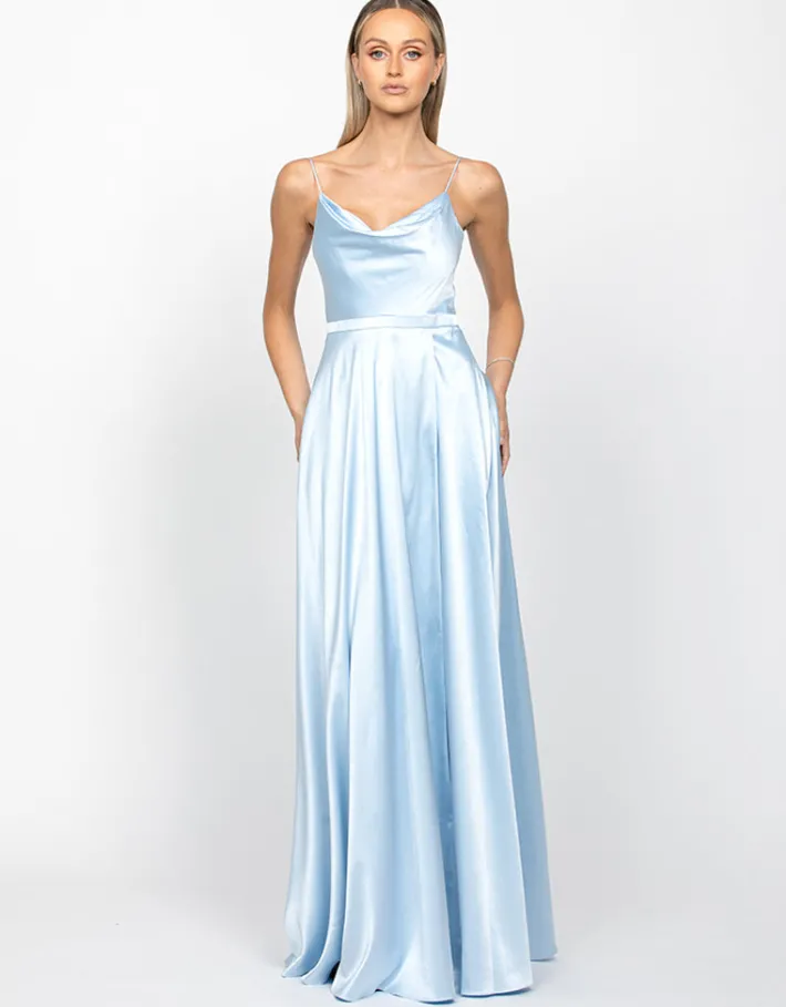 Gowns / Ballgowns | Maxi Dresses<Bariano DIAMOND COWL WRAP GOWN B43D11LW