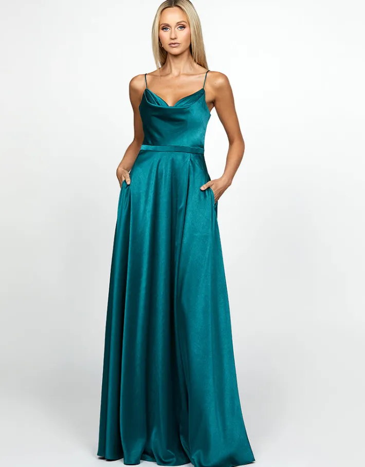 Gowns / Ballgowns | Maxi Dresses<Bariano DIAMOND COWL WRAP GOWN B43D11LW