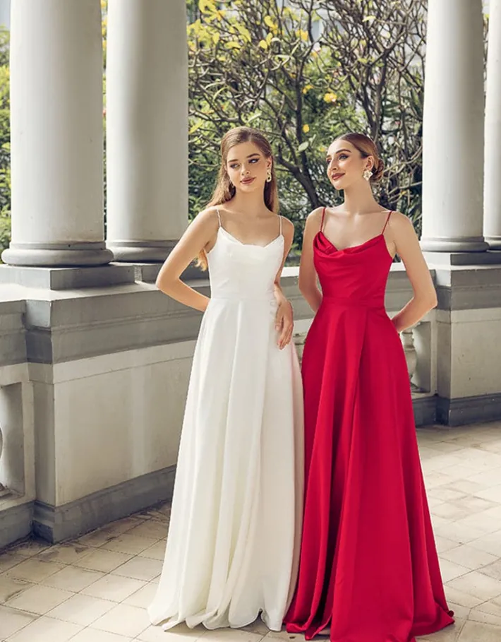Gowns / Ballgowns | Maxi Dresses<Bariano DIAMOND COWL WRAP GOWN B43D11LW