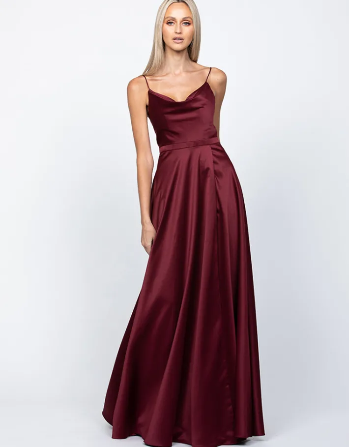 Gowns / Ballgowns | Maxi Dresses<Bariano DIAMOND COWL WRAP GOWN B43D11LW