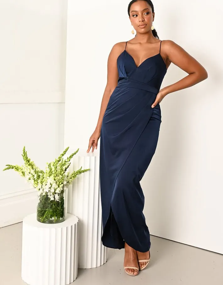 Maxi Dresses<Bariano EDEN DRAPED WRAP MIDI B35D32S