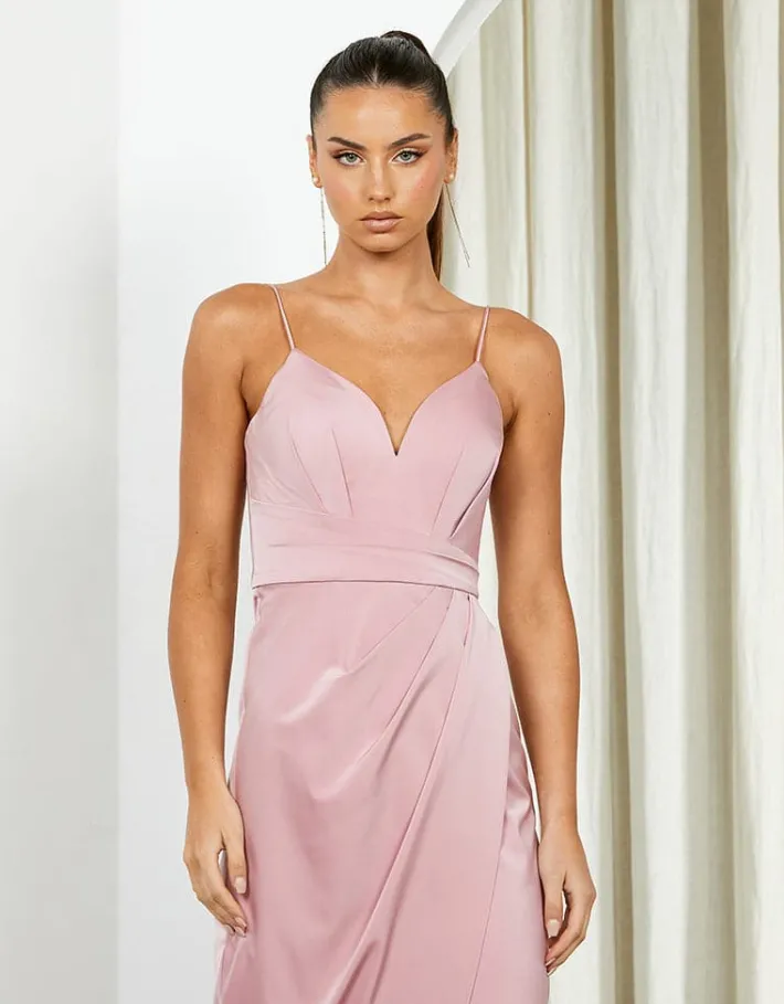 Maxi Dresses<Bariano EDEN DRAPED WRAP MIDI B35D32S
