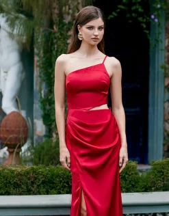 Formal / Prom Dresses | Gowns / Ballgowns<Bariano EMILLYS ASYMMETRIC CUT OUT GOWN B69D06L RED