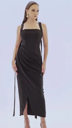 Maxi Dresses | All Dresses<Bariano EMILYA OPEN BACK HALTER MIDAXI BL70D14L